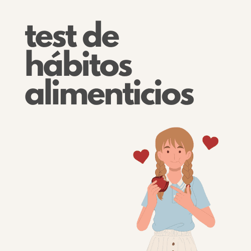 test de hábitos alimenticios con mujer comiendo