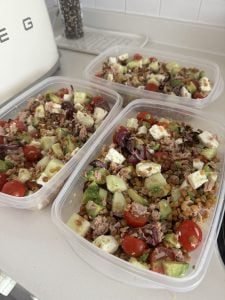ensalada de lentejas con aguacate