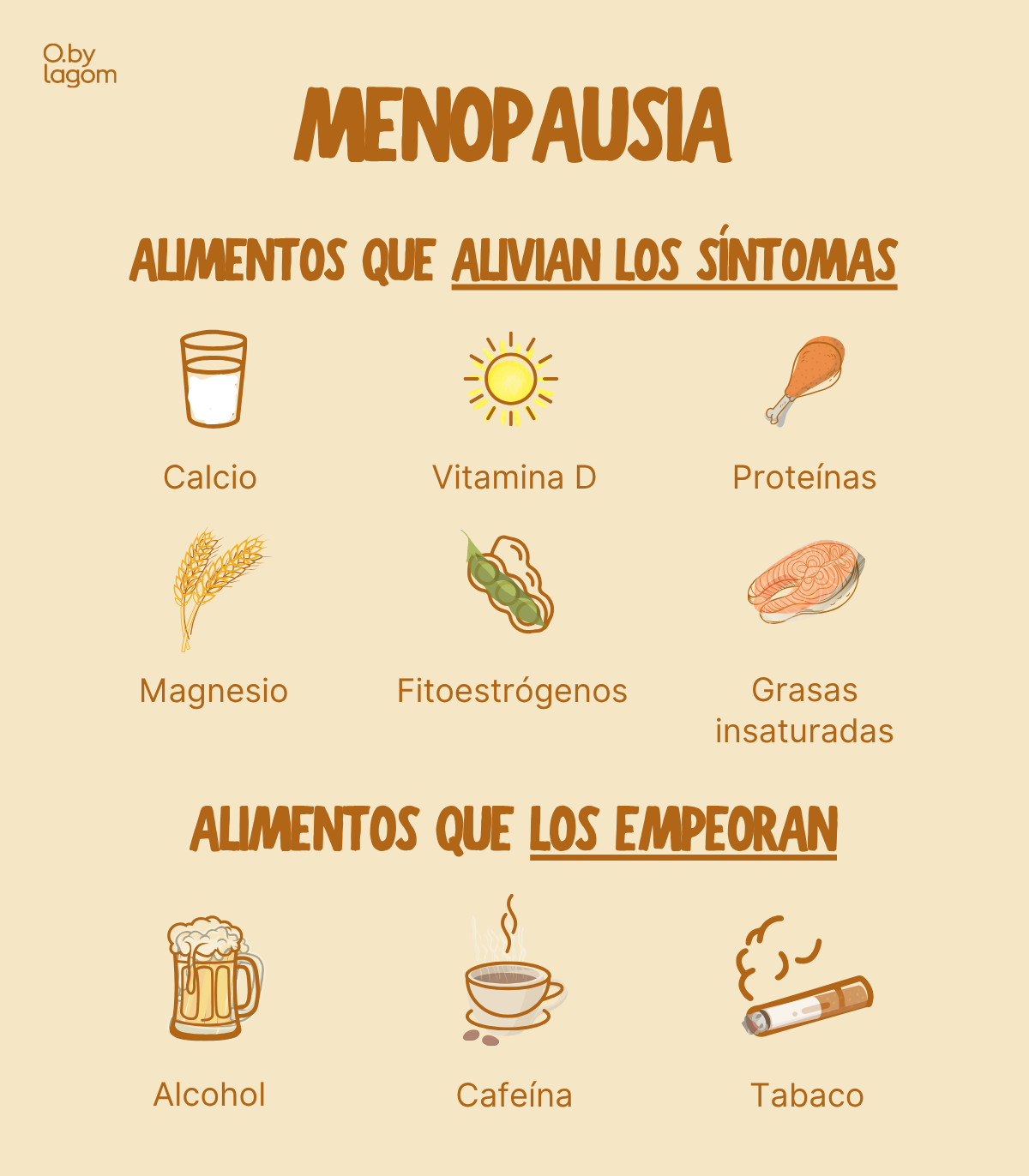 Alimentos en la menopausia que alivian los síntomas